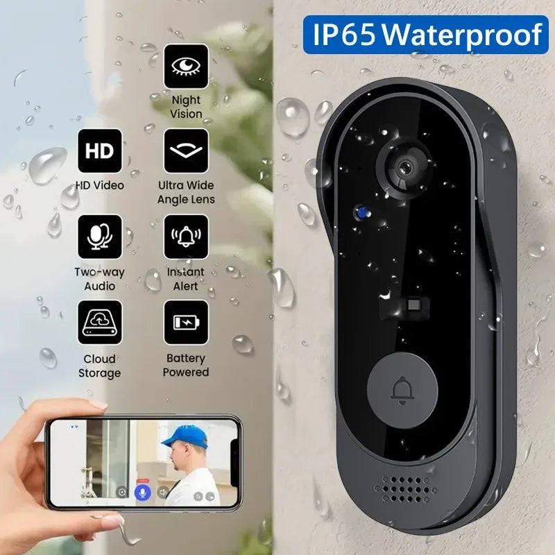 Smart Video Doorbell – WiFi HD Camera | Tuya App, IR Night Vision